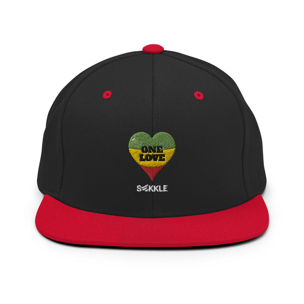 One Love Embroidered Snapback Hat