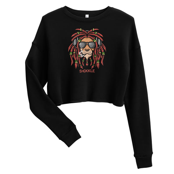 Rasta Lion Crop Sweatshirt
