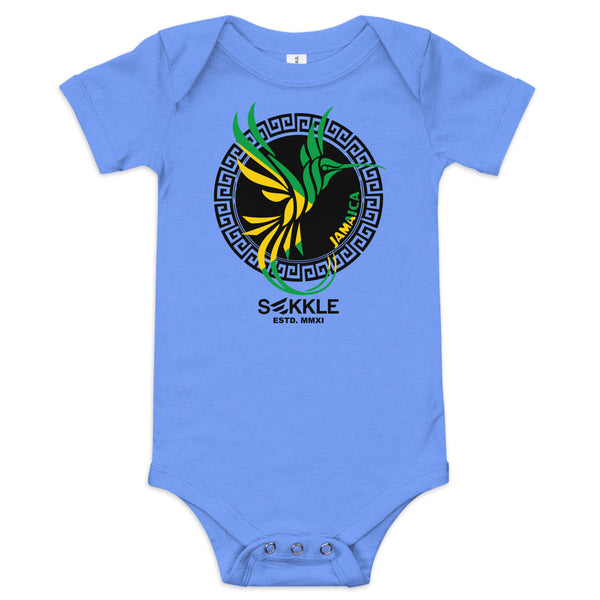 Jamaican Flag Doctor Bird Baby One Piece