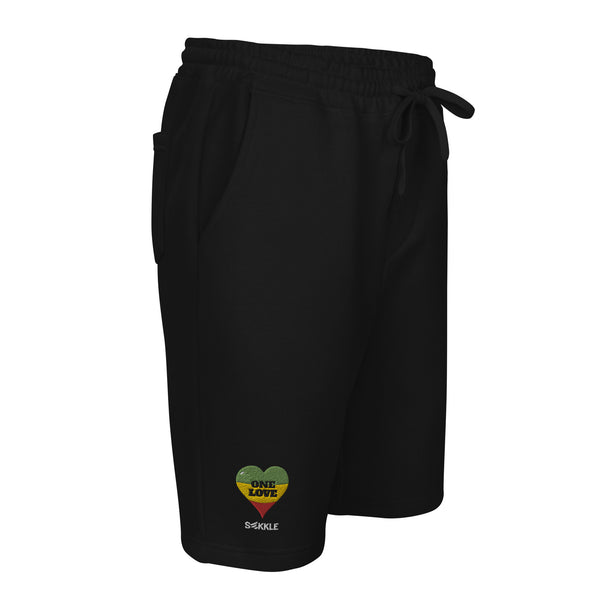 One Love Embroidered Men's Fleece Shorts