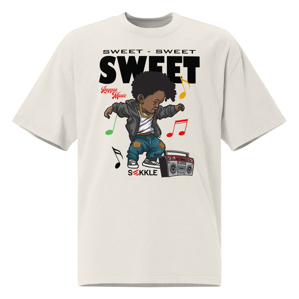 Sweet Reggae Music Oversized Faded T-Shirt