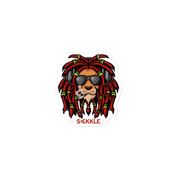Rasta Lion Bubble-free Stickers