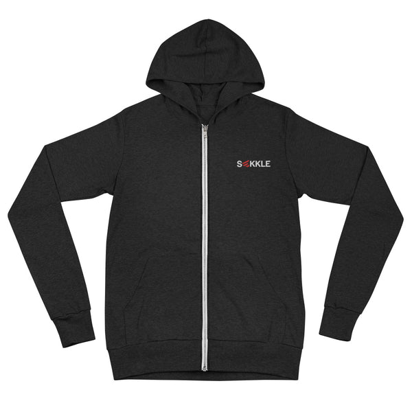 Embroidered Logo Zip Hoodie