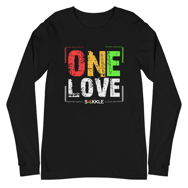 One Love Distressed Print LS T-Shirt