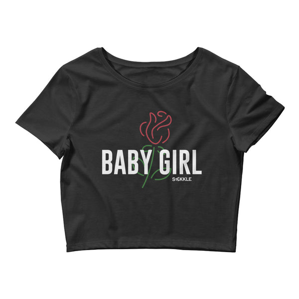 女の赤ちゃんの女性のクロップ t シャツ