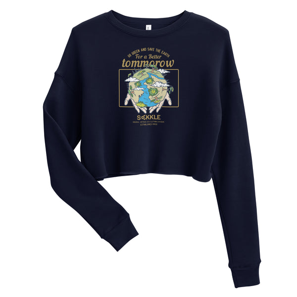 Save The Earth Crop Sweatshirt